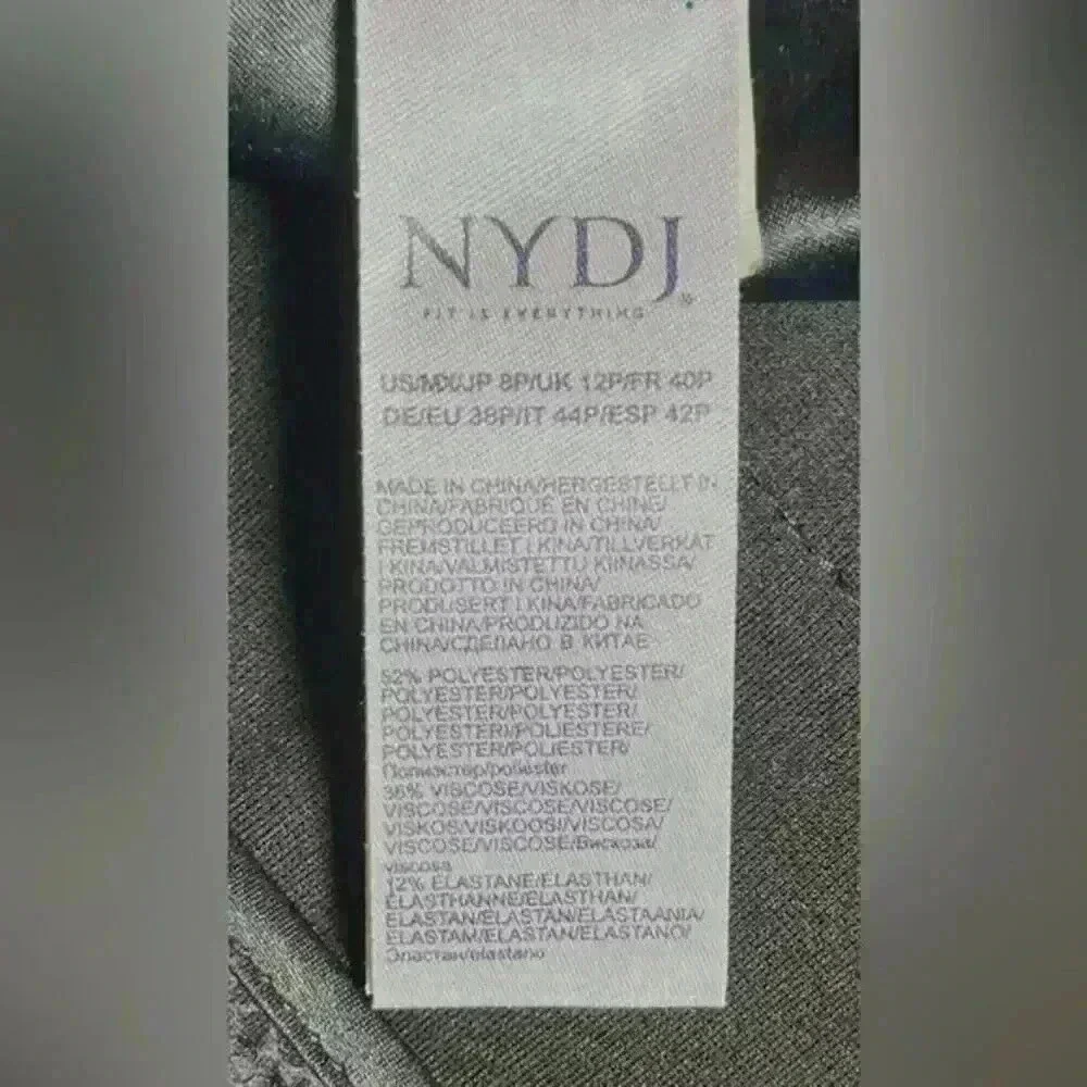 NWT NYDJ Snake Print Slim Trousers in Raceway Women's Size 8P‎ - Picture 6 of 10